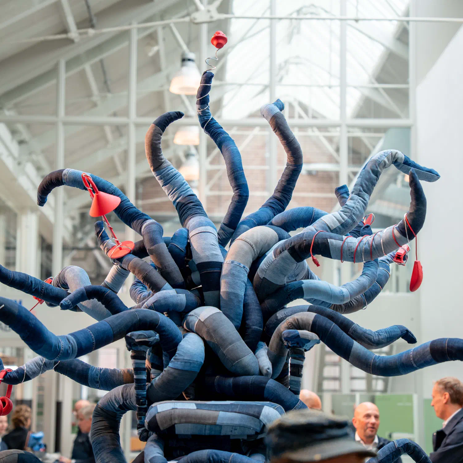 Jean Octo, the denim octopus installation at Denim City